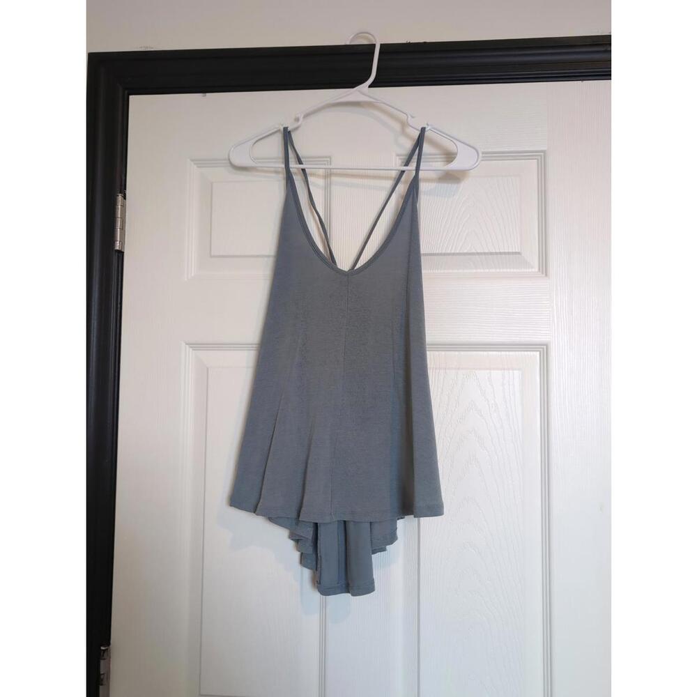Large blue/gray flowy tank